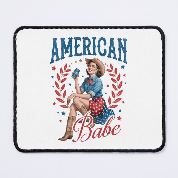 Item preview, American Babe Retro Country Girl Patriotic USA gift designed and sold by CleanDecor.