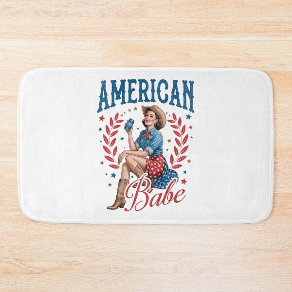 Item preview, American Babe Retro Country Girl Patriotic USA gift designed and sold by CleanDecor.