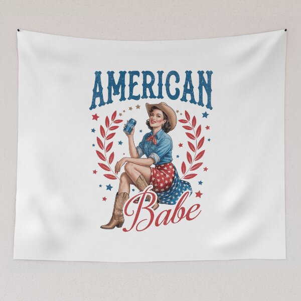 Item preview, American Babe Retro Country Girl Patriotic USA gift designed and sold by CleanDecor.
