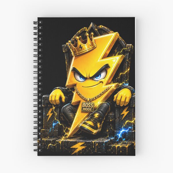 Item preview, Boss Mode Lightning Bolt | 3D Gamer Boss Electric Mascot Sticker designed and sold by Timeless Junction.