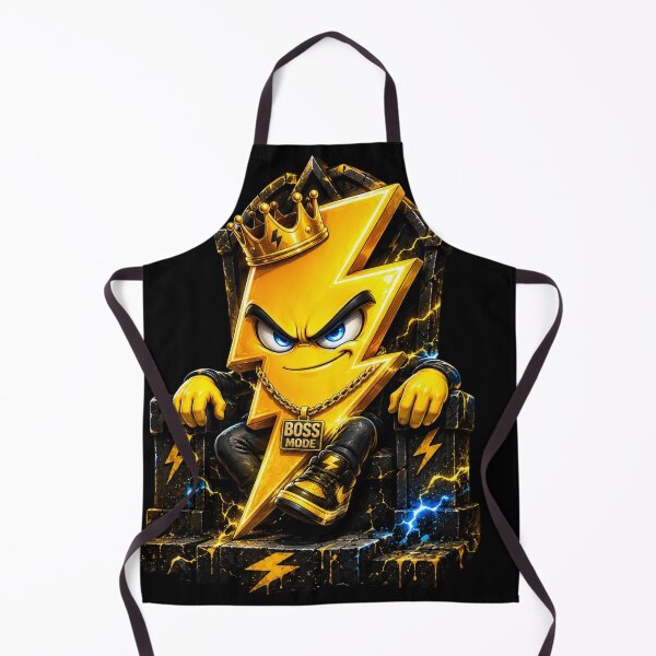 Item preview, Boss Mode Lightning Bolt | 3D Gamer Boss Electric Mascot Sticker designed and sold by Timeless Junction.