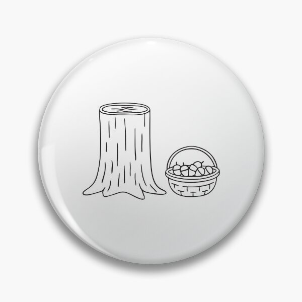 Item preview, Tree Trunk Beside Basket of Acorns designed and sold by rasagamastore.