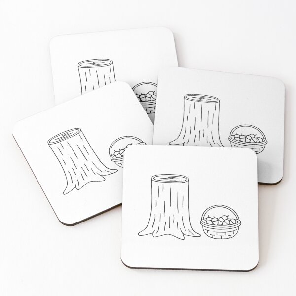 Item preview, Tree Trunk Beside Basket of Acorns designed and sold by rasagamastore.