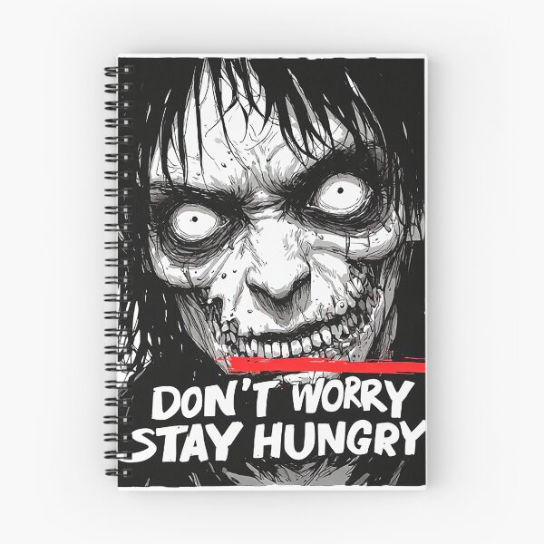 Item preview, Don't Worry Stay Hungry Zombie Dark Humor Art designed and sold by ChaoticZenStudio.