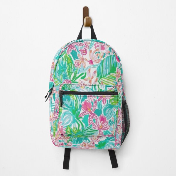 Item preview, Copy of Tropical Floral Watercolor Pattern | Preppy Summer Botanical Print |  Pink Teal Green Maximalist Design designed and sold by Desolaa_Arts.
