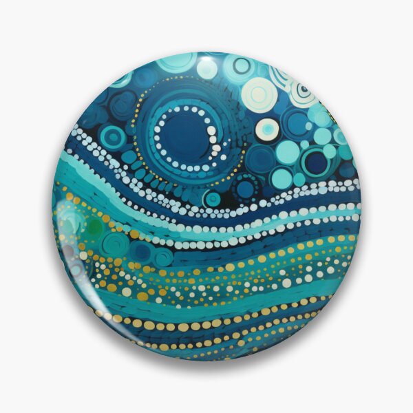 Item preview, Aboriginal Inspired Dot Art - Ocean Waves and Bubbles designed and sold by GrinGalore.
