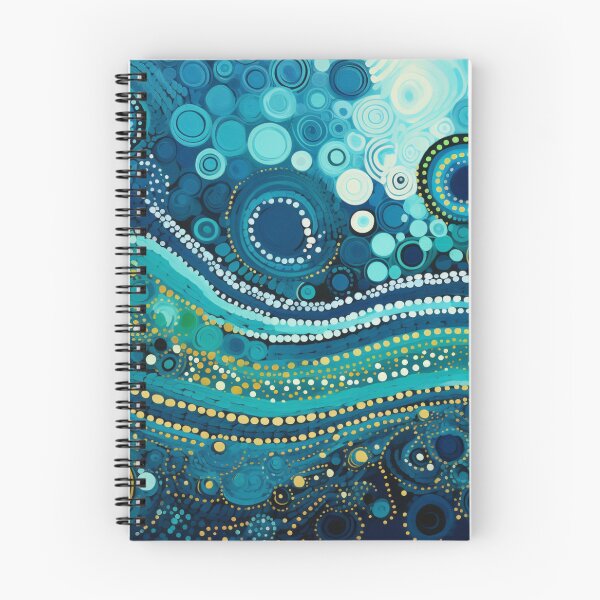 Item preview, Aboriginal Inspired Dot Art - Ocean Waves and Bubbles designed and sold by GrinGalore.