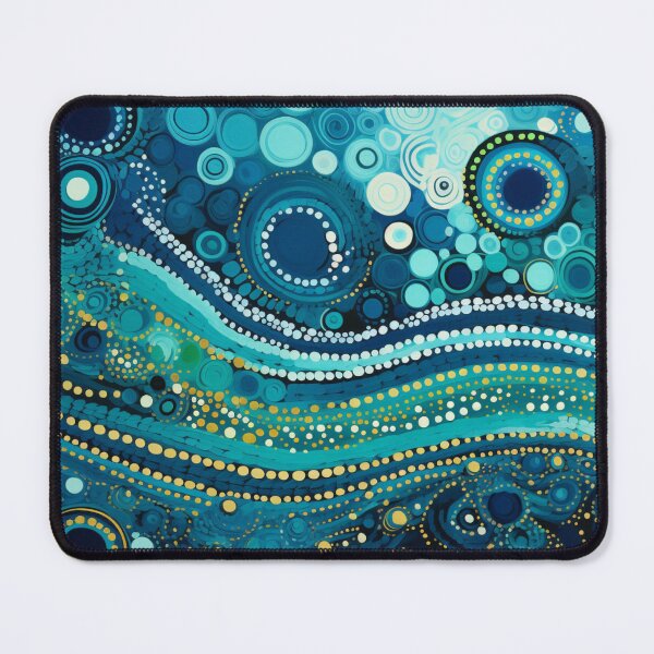 Item preview, Aboriginal Inspired Dot Art - Ocean Waves and Bubbles designed and sold by GrinGalore.