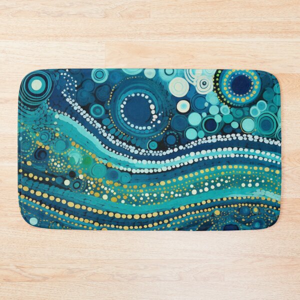 Item preview, Aboriginal Inspired Dot Art - Ocean Waves and Bubbles designed and sold by GrinGalore.