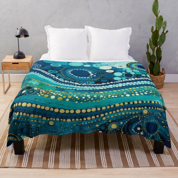 Item preview, Aboriginal Inspired Dot Art - Ocean Waves and Bubbles designed and sold by GrinGalore.