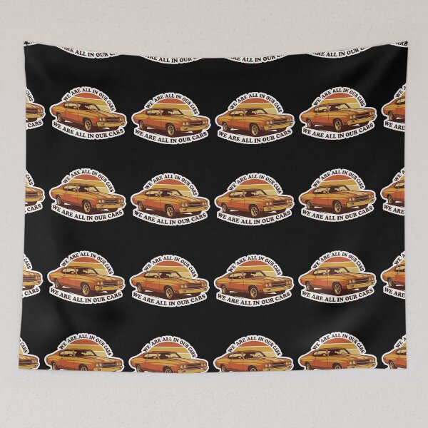 Item preview, We Are All In Our Cars Vintage Retro Sunset Style Graphic . designed and sold by AGawas.