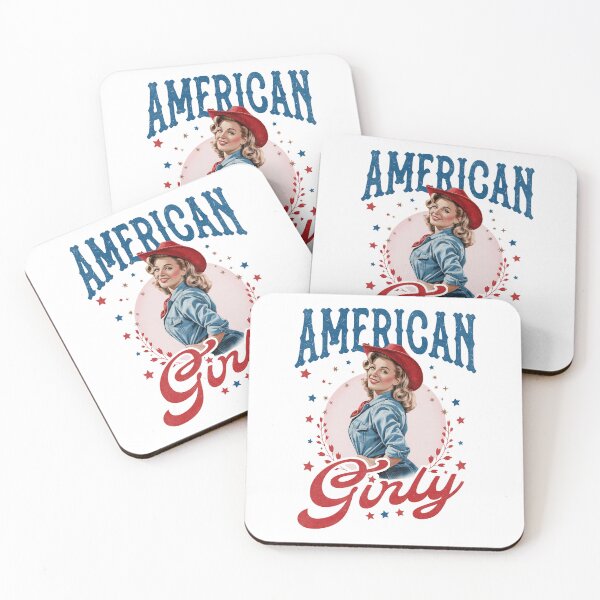 Item preview, American Girly Retro Patriotic Cowgirl USA Design designed and sold by CleanDecor.