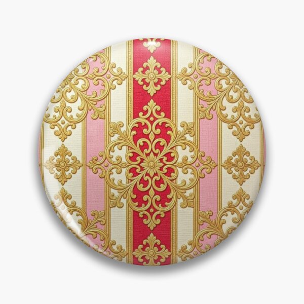 Item preview, Red, Pink & Cream Striped Gold Baroque designed and sold by DesignsByPrnces.