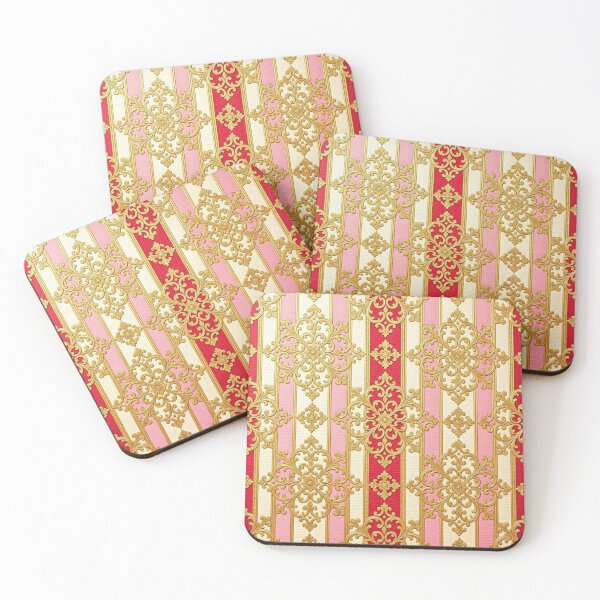 Item preview, Red, Pink & Cream Striped Gold Baroque designed and sold by DesignsByPrnces.