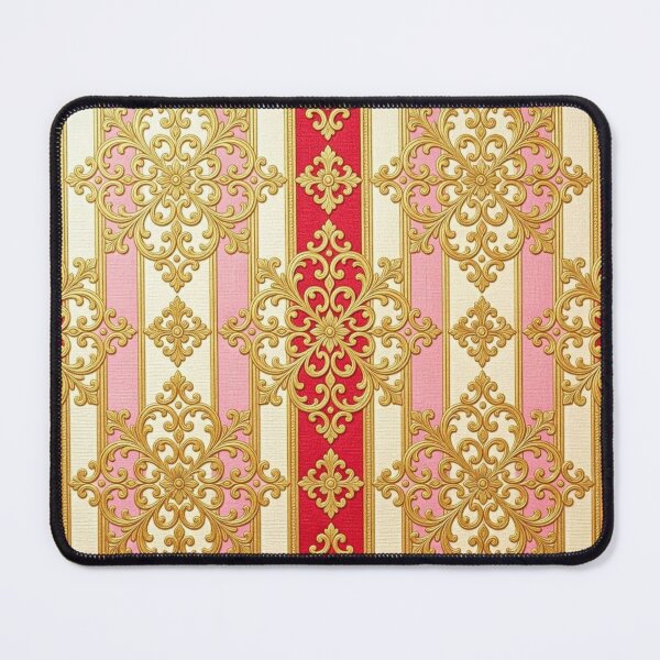 Item preview, Red, Pink & Cream Striped Gold Baroque designed and sold by DesignsByPrnces.
