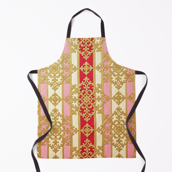 Item preview, Red, Pink & Cream Striped Gold Baroque designed and sold by DesignsByPrnces.