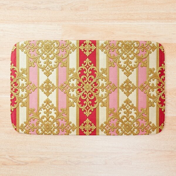 Item preview, Red, Pink & Cream Striped Gold Baroque designed and sold by DesignsByPrnces.