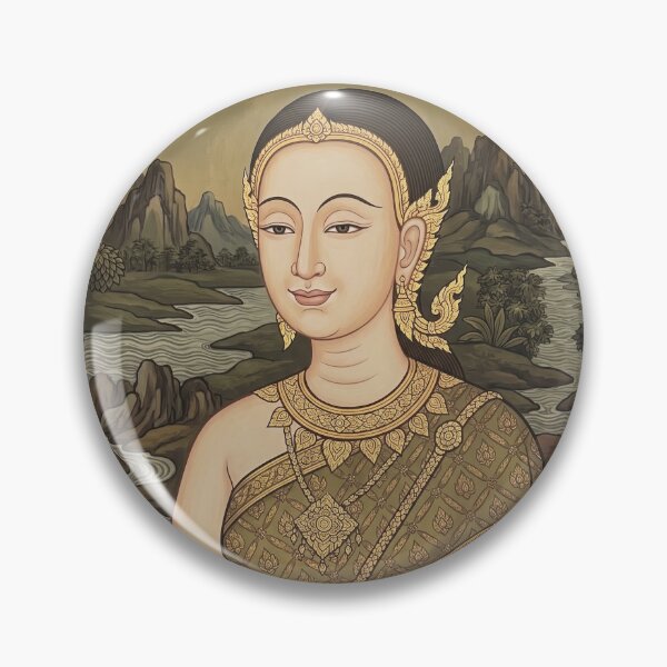 Item preview, Thai Mona Lisa - Traditional Asian Art Reimagined designed and sold by SIAM MERMAID.