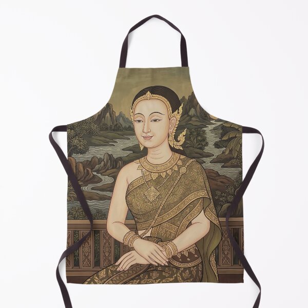 Item preview, Thai Mona Lisa - Traditional Asian Art Reimagined designed and sold by SIAM MERMAID.