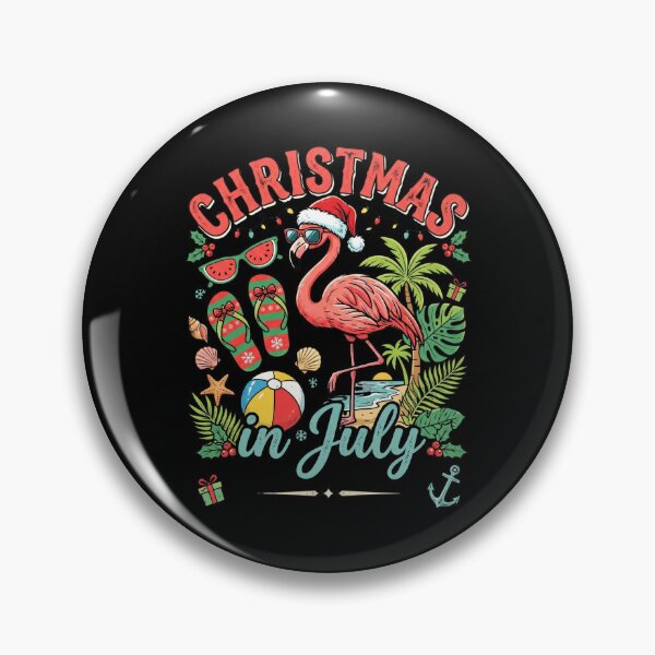 Item preview, Christmas In July Flamingo Beach designed and sold by dudelinart.