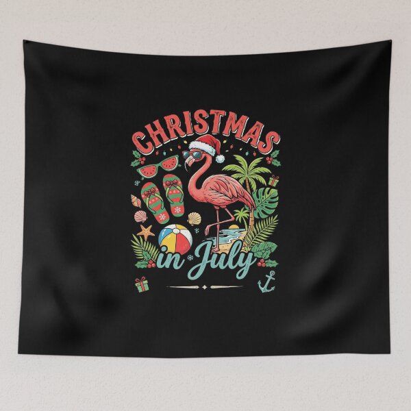 Item preview, Christmas In July Flamingo Beach designed and sold by dudelinart.