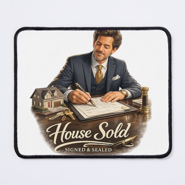 Item preview, House Sold – Signed & Sealed Real Estate Closing Celebration Wall Art designed and sold by Hookesmode.