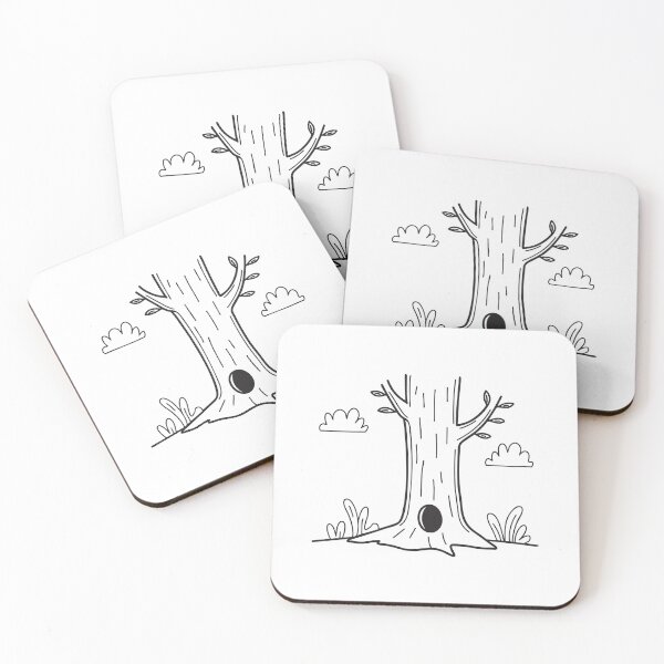 Item preview, Tree Trunk Beside Squirrel Habitat Hole designed and sold by rasagamastore.