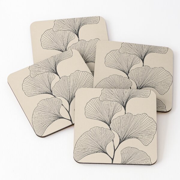 Item preview, Minimalist Ginkgo Biloba Botanical Leaf Illustration designed and sold by bosamji.