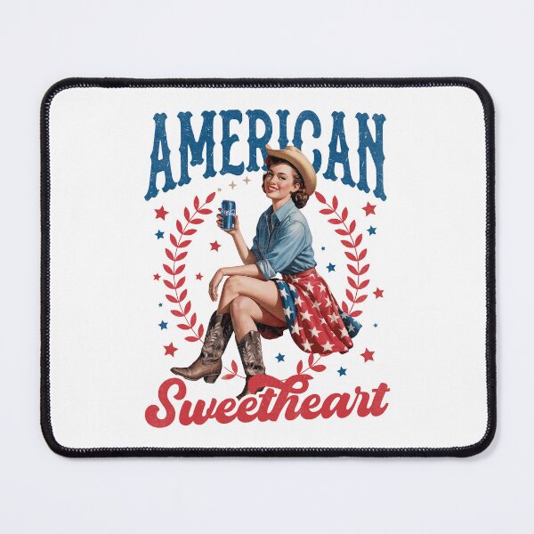 Item preview, American Sweetheart Retro Patriotic Country Girl gift designed and sold by CleanDecor.
