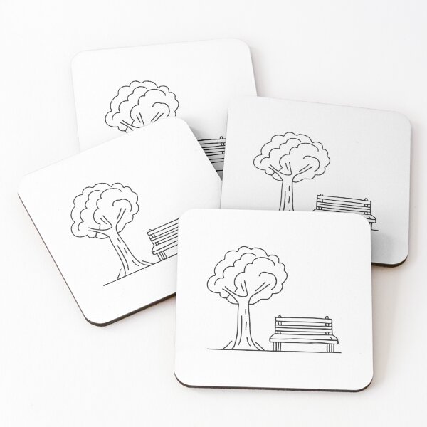 Item preview, Tree Trunk Beside Park Bench designed and sold by rasagamastore.
