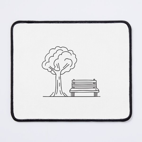 Item preview, Tree Trunk Beside Park Bench designed and sold by rasagamastore.