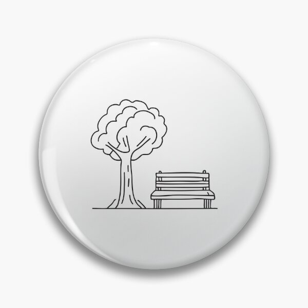 Item preview, Tree Trunk Beside Park Bench designed and sold by rasagamastore.