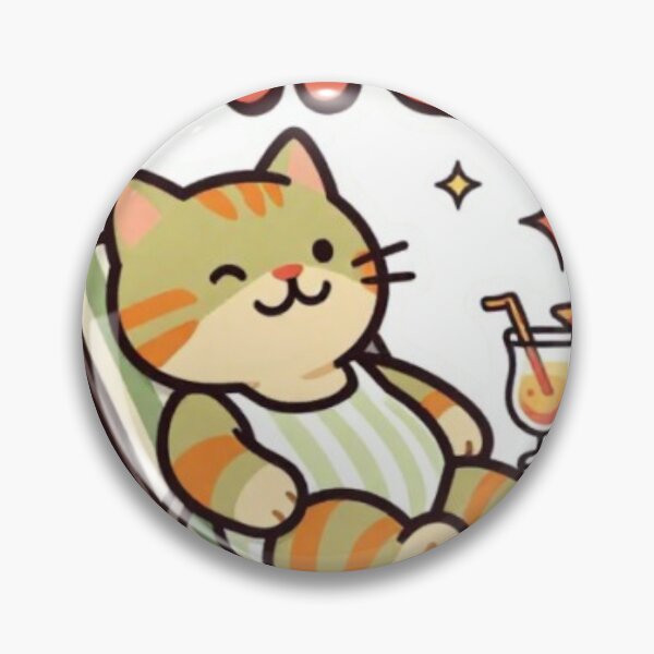 Item preview, Later Cat T-Shirt – Cute Kawaii Lazy Cat Relaxing Beach Chair Cocktail Funny Procrastinator Tee designed and sold by IconicDesignsXd.