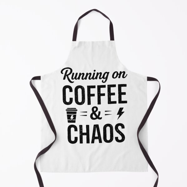 Item preview, Running on Coffee & Chaos – Funny Coffee Lover Minimalist Typography Design designed and sold by Aniahck.