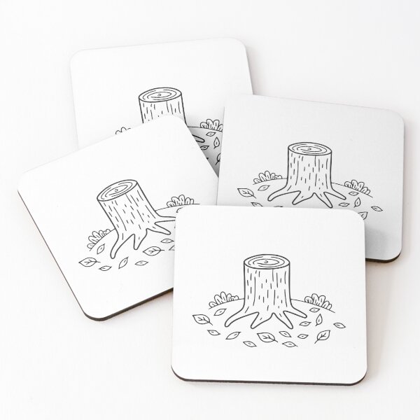 Item preview, Tree Trunk with Leaves Scattered Around designed and sold by rasagamastore.