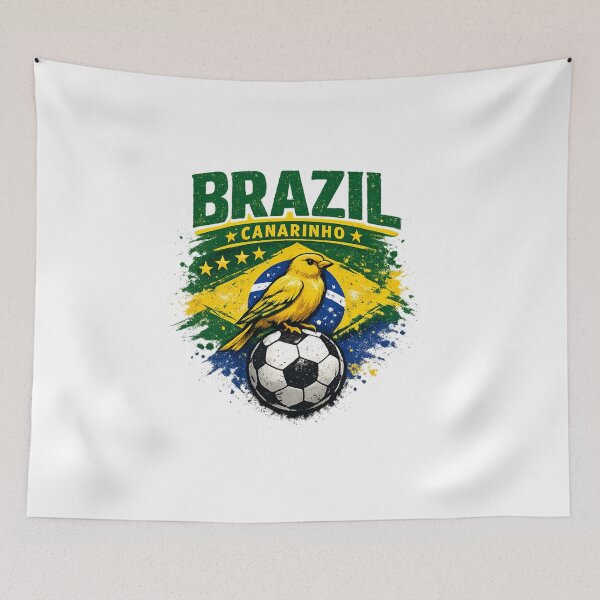 Item preview, Brazil Canarinho Football Fan Design designed and sold by EMYWAMZGLOBAL.