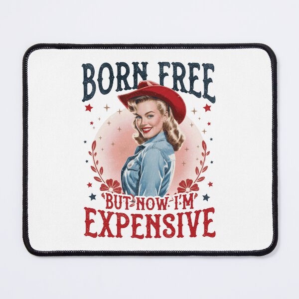 Item preview, Born Free now Expensive Retro Patriotic USA Design designed and sold by CleanDecor.