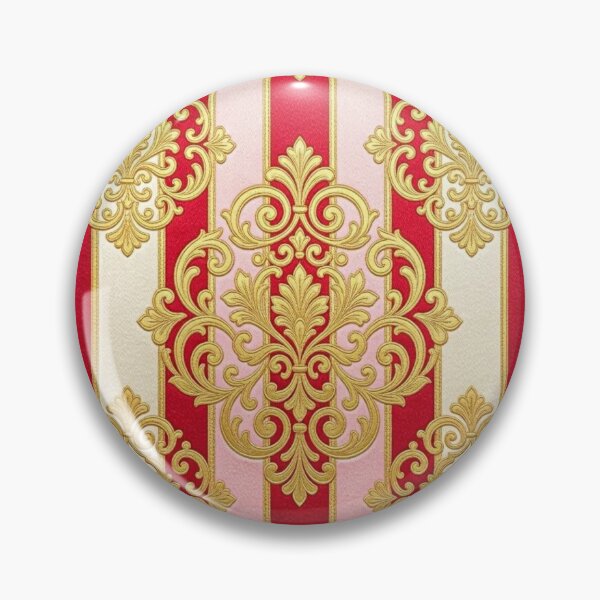 Item preview, Red, Pink & Cream Ombre Striped Gold Baroque designed and sold by DesignsByPrnces.