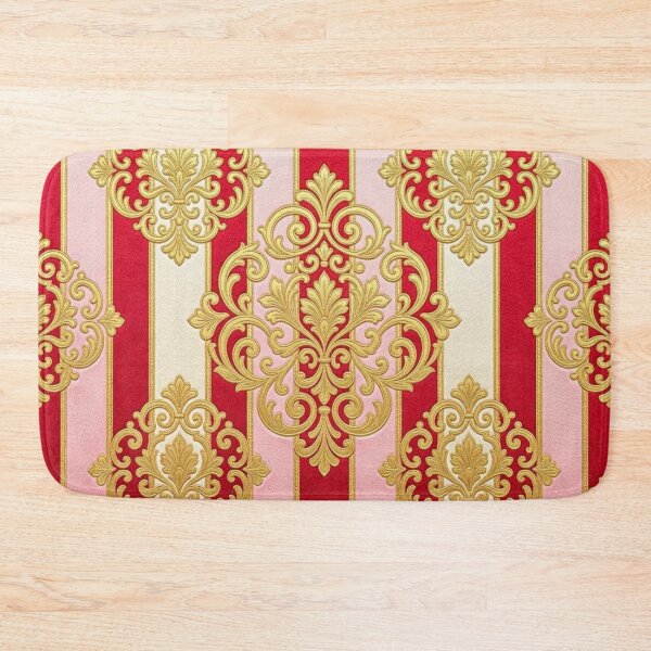 Item preview, Red, Pink & Cream Ombre Striped Gold Baroque designed and sold by DesignsByPrnces.