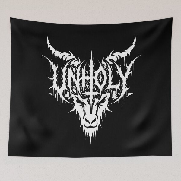 Item preview, Demonic Goat Head Occult Metal Dark Art designed and sold by DeimosArtIntl.