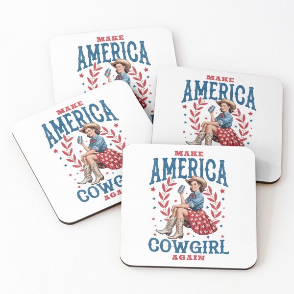 Item preview, Make America Cowgirl Again Retro Western USA Design designed and sold by CleanDecor.