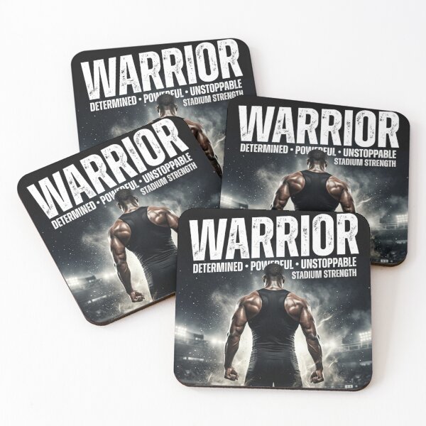 Item preview, Warrior Determined Powerful Unstoppable Sports Motivation designed and sold by AiNaturalsOnly.
