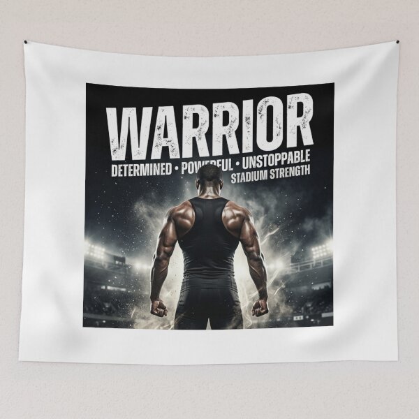 Item preview, Warrior Determined Powerful Unstoppable Sports Motivation designed and sold by AiNaturalsOnly.
