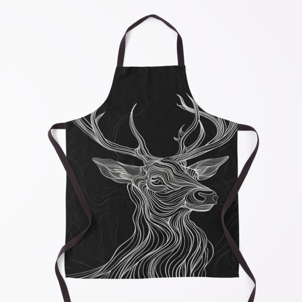 Item preview, Flowing Lines Stag Silhouette Artwork designed and sold by NivyasArtistry.