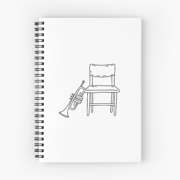 Item preview, Trumpet Leaning Against Band Chair designed and sold by rasagamastore.