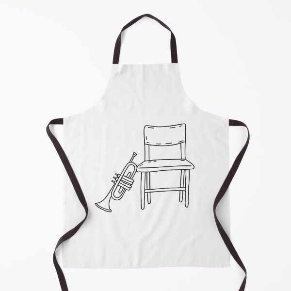 Item preview, Trumpet Leaning Against Band Chair designed and sold by rasagamastore.