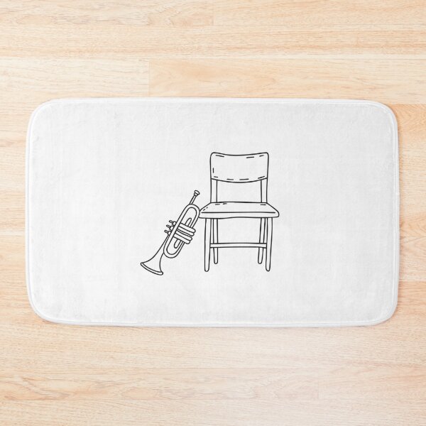 Item preview, Trumpet Leaning Against Band Chair designed and sold by rasagamastore.