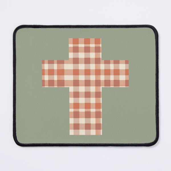Item preview, Vintage Gingham Cross | Christian Faith Symbol designed and sold by Bound for Wonder.