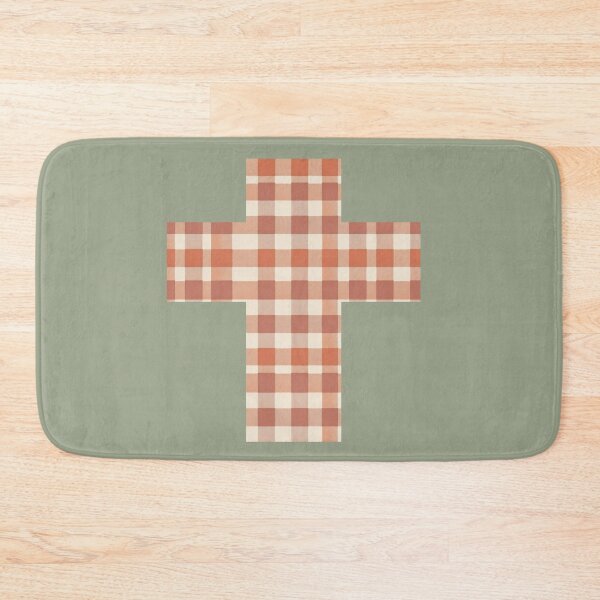 Item preview, Vintage Gingham Cross | Christian Faith Symbol designed and sold by Bound for Wonder.