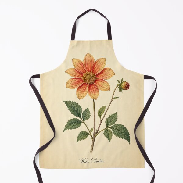 Item preview, Vintage Wild Dahlia Botanical Illustration designed and sold by NuvoraNest.